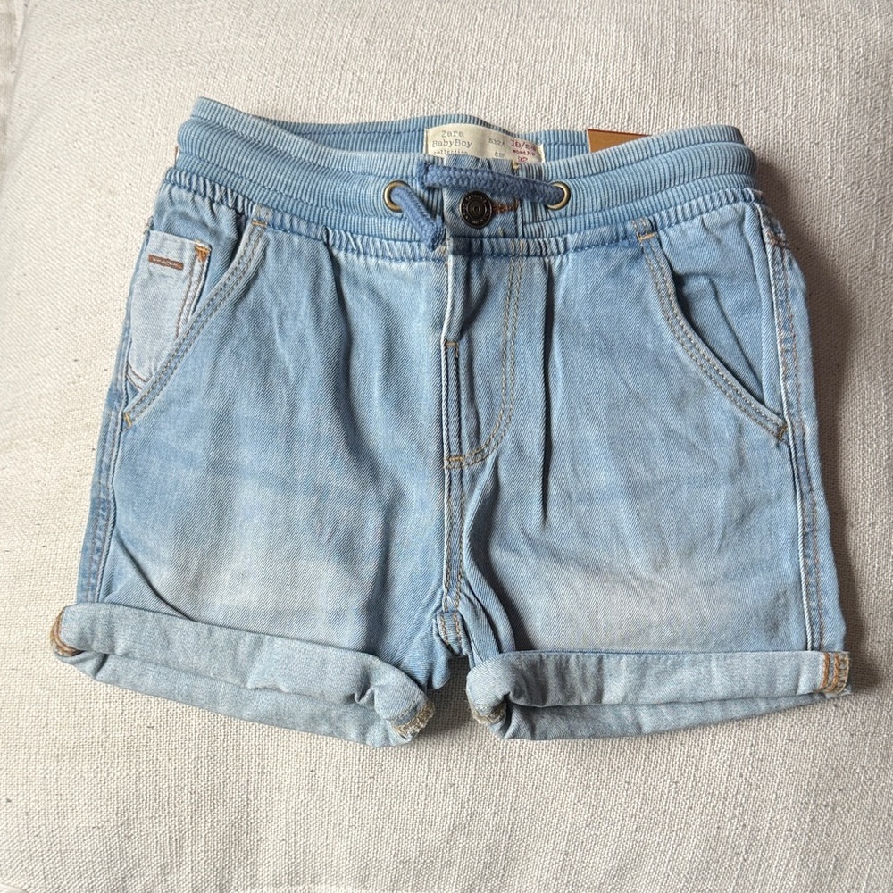 Zara Kids Light Blue Denim Shorts